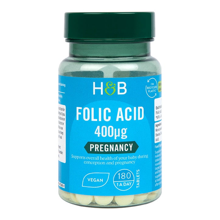Holland & Barrett Folic Acid 400ug 180 Tablets